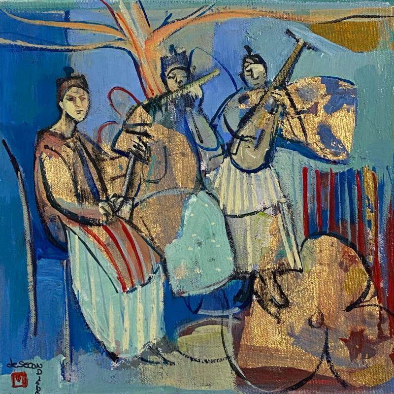 Painting Les musiciens by Machi | Painting Oil Acrylic Ink