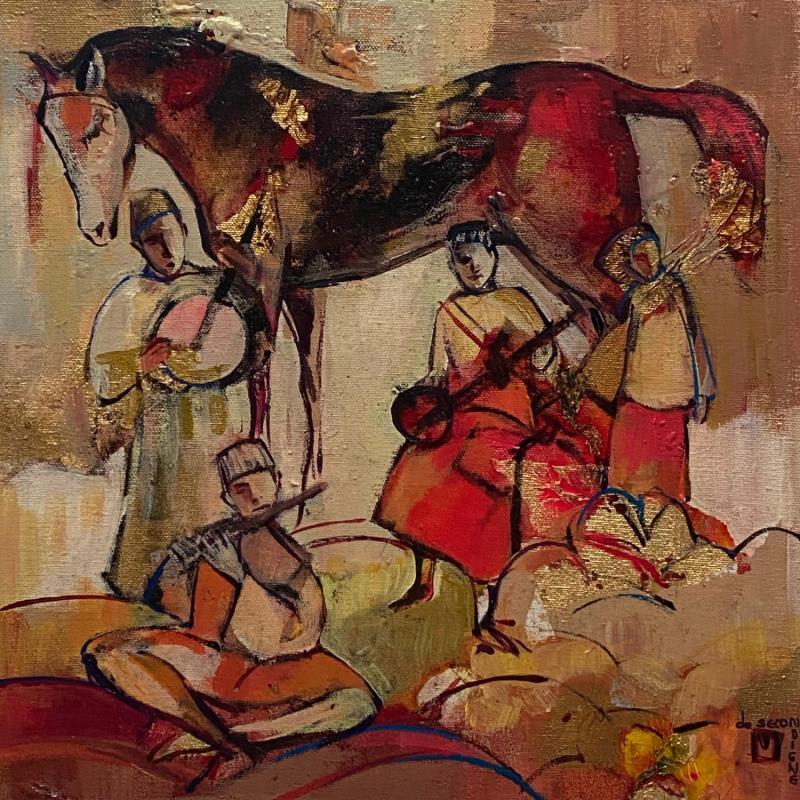 Gemälde Ensemble musical von Machi | Gemälde Öl Acryl Tinte