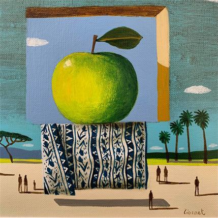 Painting Pomme verte by Lionnet Pascal | Painting Surrealist Acrylic Pop icons, still-life
