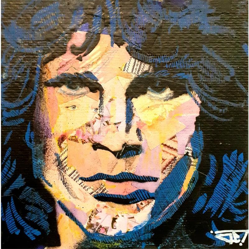 Peinture Jim Morrison par G. Carta | Tableau Pop Art Mixte icones Pop
