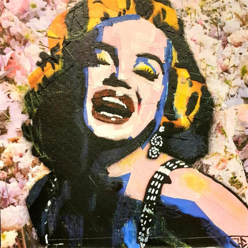 Painting Marylin by G. Carta | Painting Pop art Mixed Pop icons