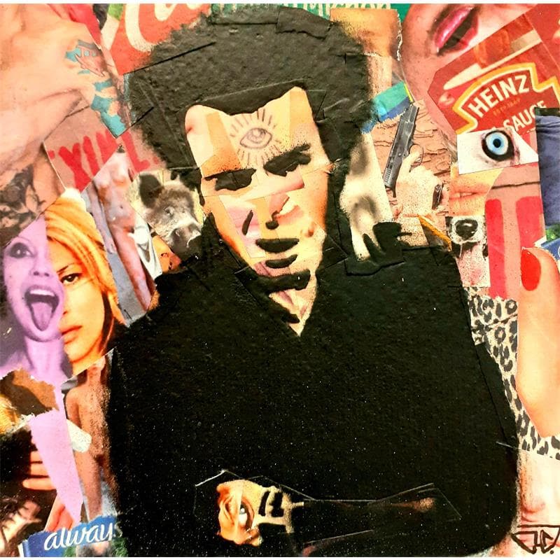 Painting Sid Vicious by G. Carta | Painting Pop art Mixed Pop icons