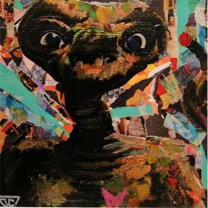 Peinture E.T par G. Carta | Tableau Pop Art Mixte Portraits