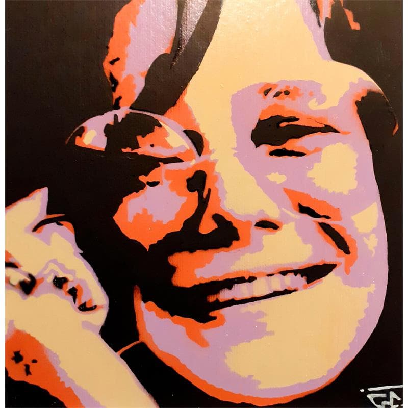Painting Janis Joplin by G. Carta | Painting Pop art Pop icons Graffiti Acrylic