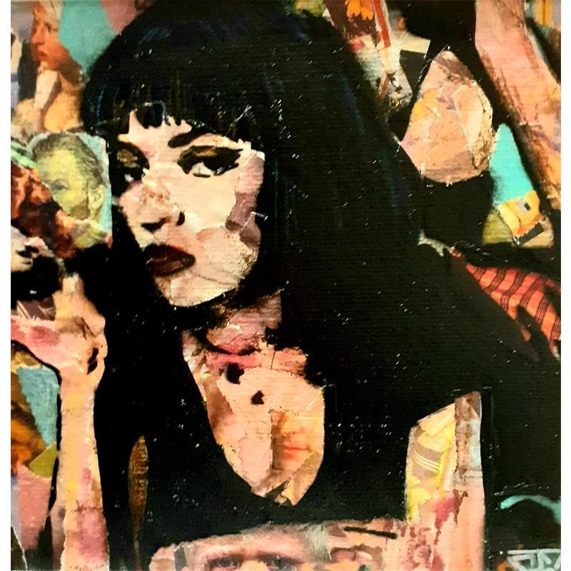 Painting Mia Wallace by G. Carta | Painting Pop art Mixed Pop icons