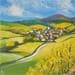 Painting Sur la route des vins, 26 by Castel Michel | Painting Figurative Landscapes