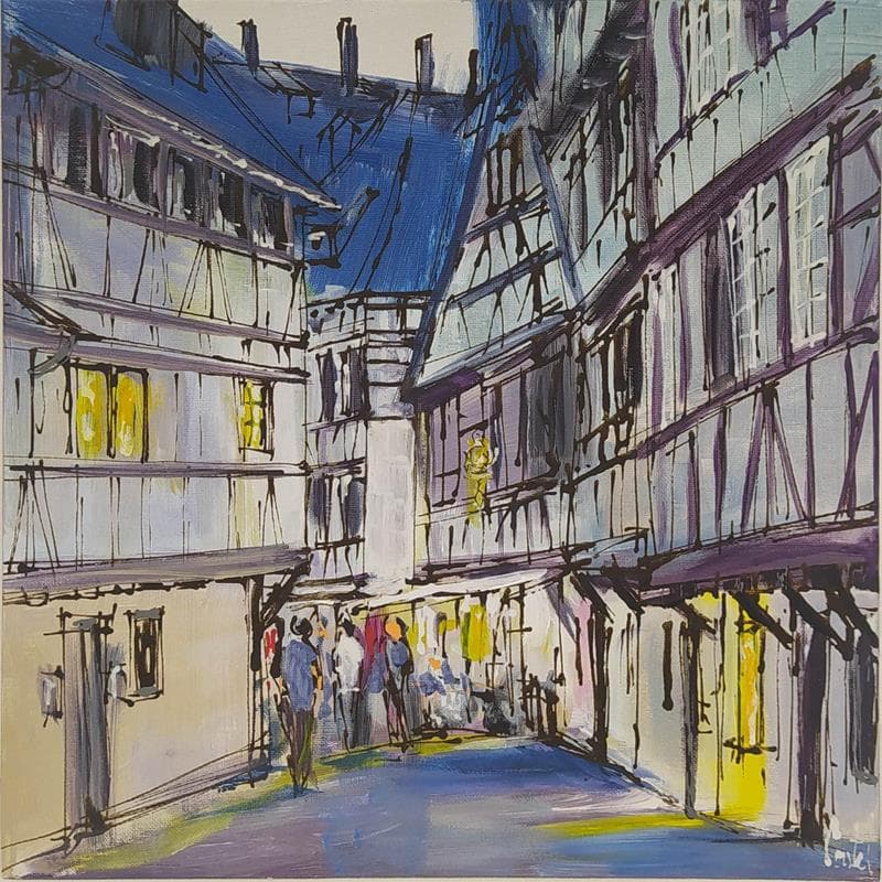 Painting Strasbourg, Petite France, 2 by Castel Michel | Painting Figurative Landscapes