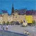 Peinture Strasbourg, Place Kléber, 3 par Castel Michel | Tableau Figuratif Mixte Paysages