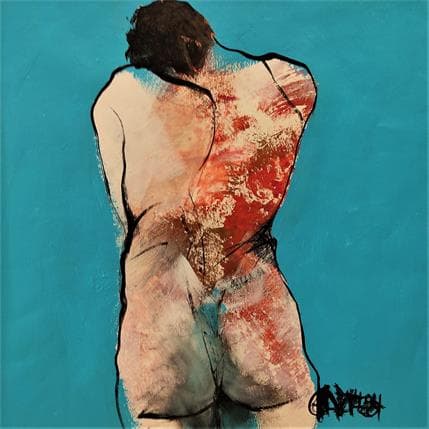 Painting Lagon 2 by Chaperon Martine | Painting Figurative Mixed Nude