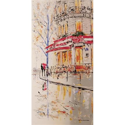 Painting Dimanche de pluie by Rousseau Patrick | Painting Figurative Oil Urban