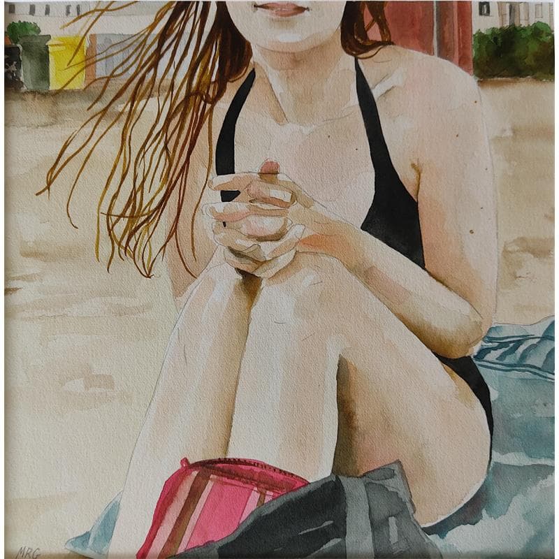 Painting Valenta by Rovira Gustems Marta | Painting Figurative Watercolor Life style