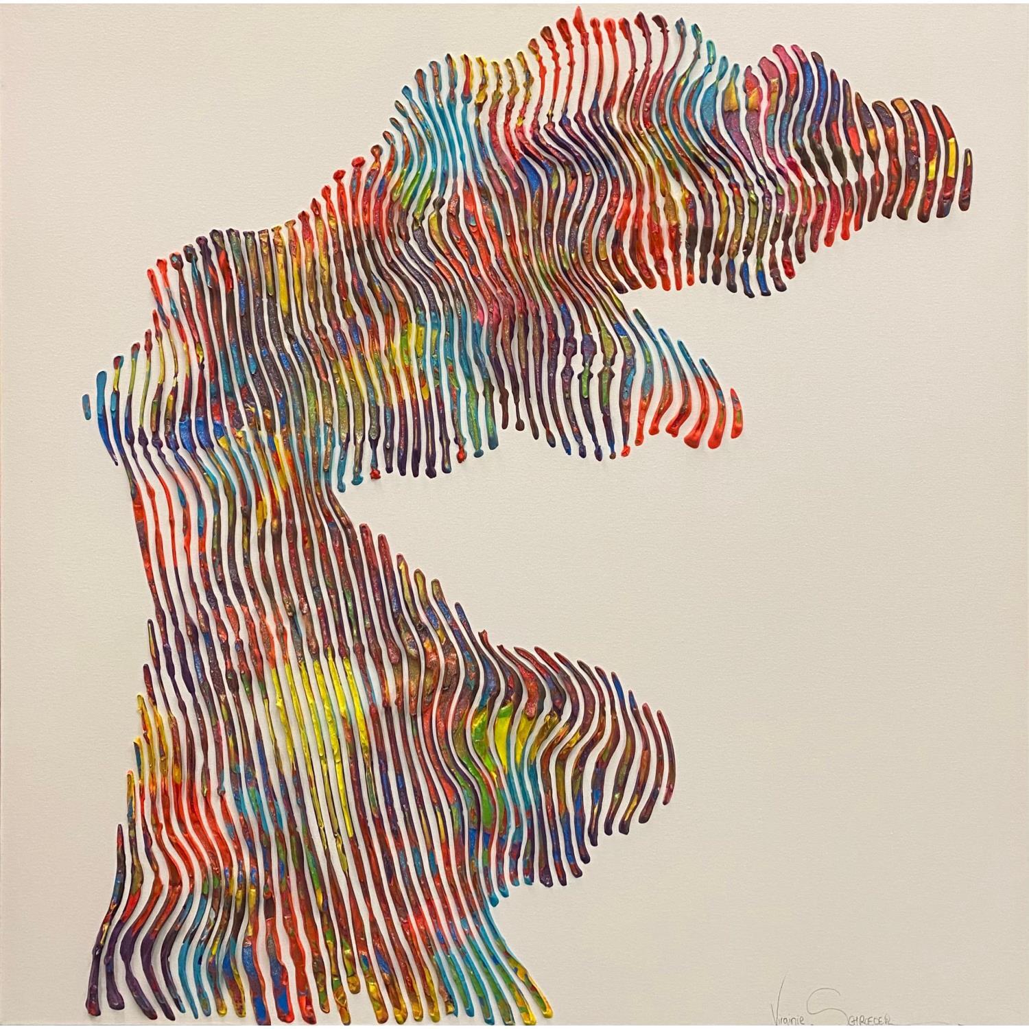 Peinture La Victoire de Samothrace par Schroeder Virginie Carré d