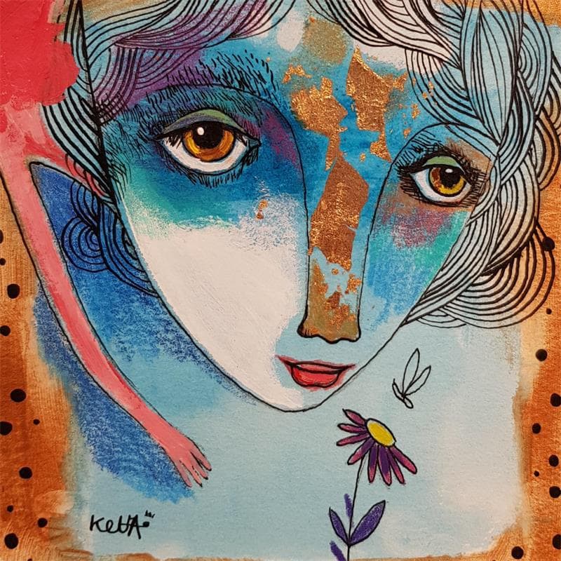 Peinture Sa tendresse par Ketfa Laure | Tableau Acrylique
