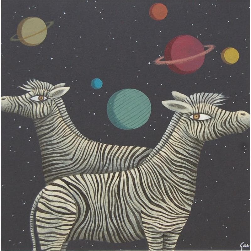 Painting Formar part de l'univers by Aguasca Sole Gemma | Painting Illustrative Acrylic Animals
