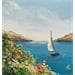 Painting Sentier du littoral by Blandin Magali | Painting Figurative Oil Marine