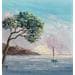 Painting Horizon coloré by Blandin Magali | Painting Figurative Oil Marine