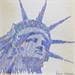 Peinture Liberty statue par Schroeder Virginie | Tableau Pop Art Mixte icones Pop