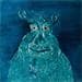 Gemälde Hippopotamus von Moogly | Gemälde Art brut Tiere Acryl