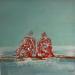 Gemälde Un silence habité von Escolier Odile | Gemälde Figurativ Pop-Ikonen Acryl Sand
