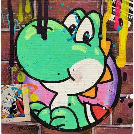 Painting Yoshi by Jen Miller | Painting Street art Mixed Pop icons