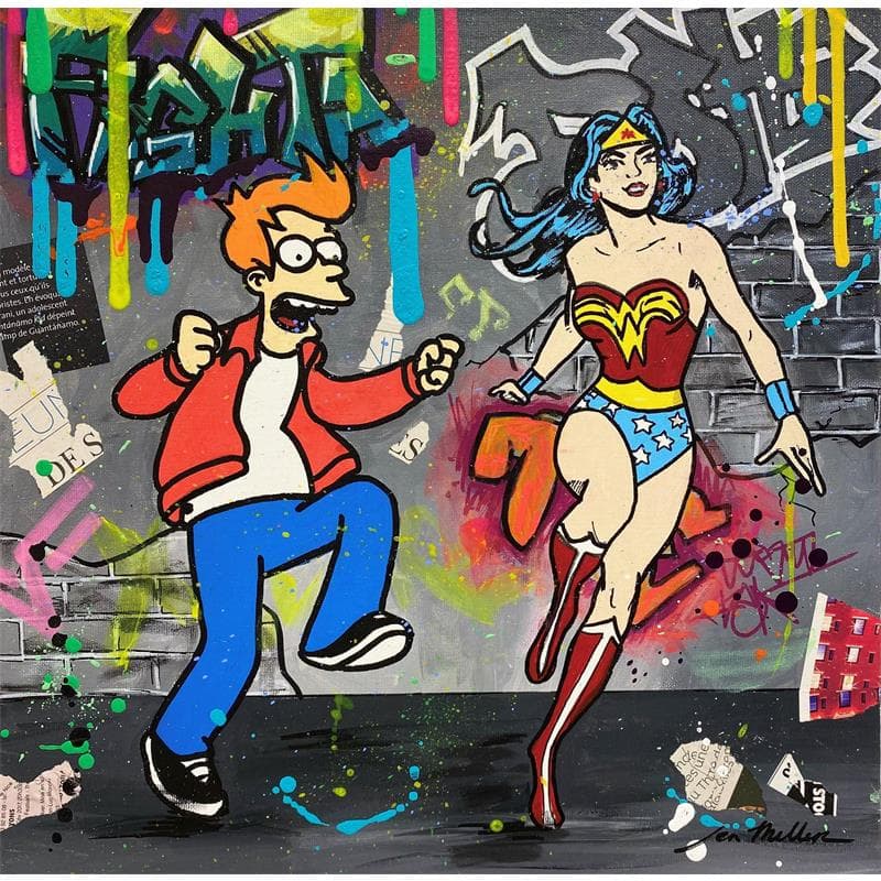 Gemälde Galatic dance von Miller Jen  | Gemälde Street art Pop-Ikonen