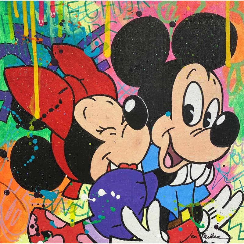 Gemälde Mouse of cards von Miller Jen  | Gemälde Street art Pop-Ikonen