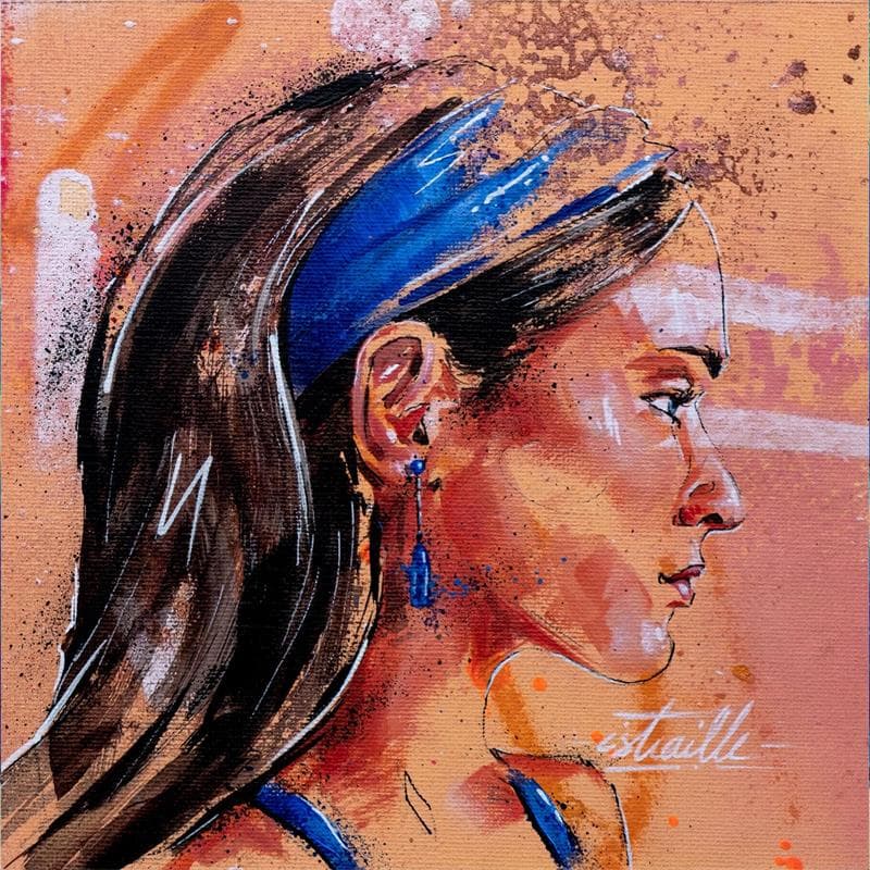 Painting Athénaïs by Istraille | Painting Figurative Portrait Acrylic