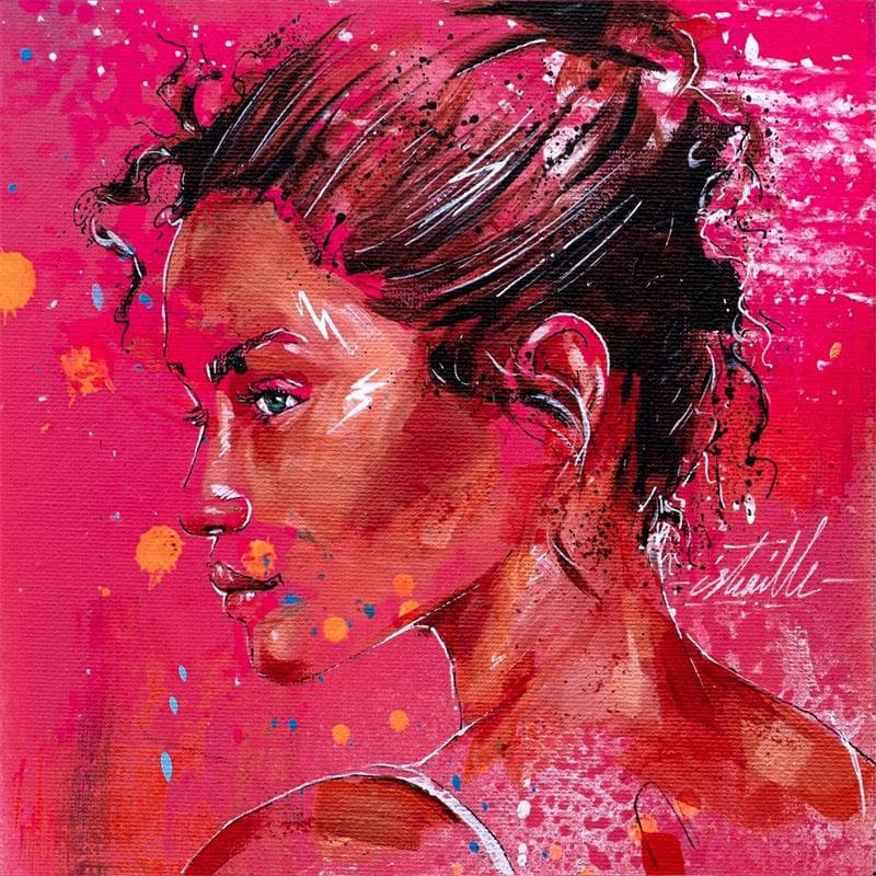 Painting Neela by Istraille | Painting Figurative Acrylic Pop icons, Portrait