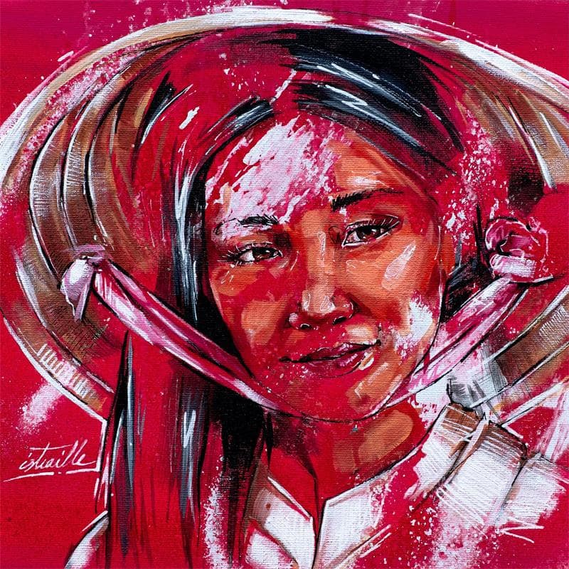 Painting Maï Lan by Istraille | Painting Figurative Acrylic Portrait