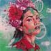 Painting Ruby by Istraille | Painting Figurative Acrylic Life style