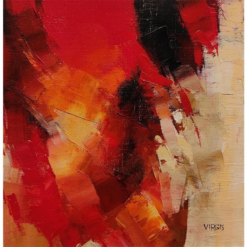 Painting SECRECY OF A SHADOW by Virgis | Painting Abstract Oil Minimalist
