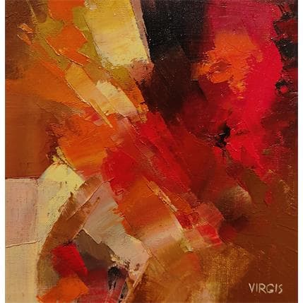 Painting MOMENTS OF THE NIGHT by Virgis | Painting Abstract Oil Minimalist