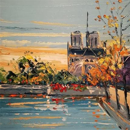 Peinture Paris à  l'automne par Corbière Liisa | Tableau Figuratif Huile Paysages