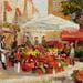 Painting Marché aux fleurs by Arkady | Painting Figurative Oil Urban