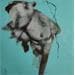 Painting Torse bleu by Bergues Laurent | Painting Figurative Nude Minimalist Acrylic