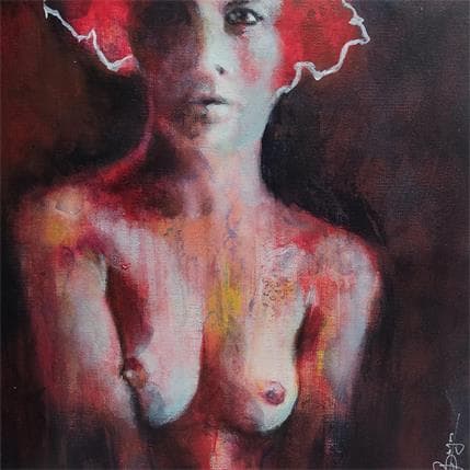 Painting Rousse by Bergues Laurent | Painting Figurative Mixed Nude