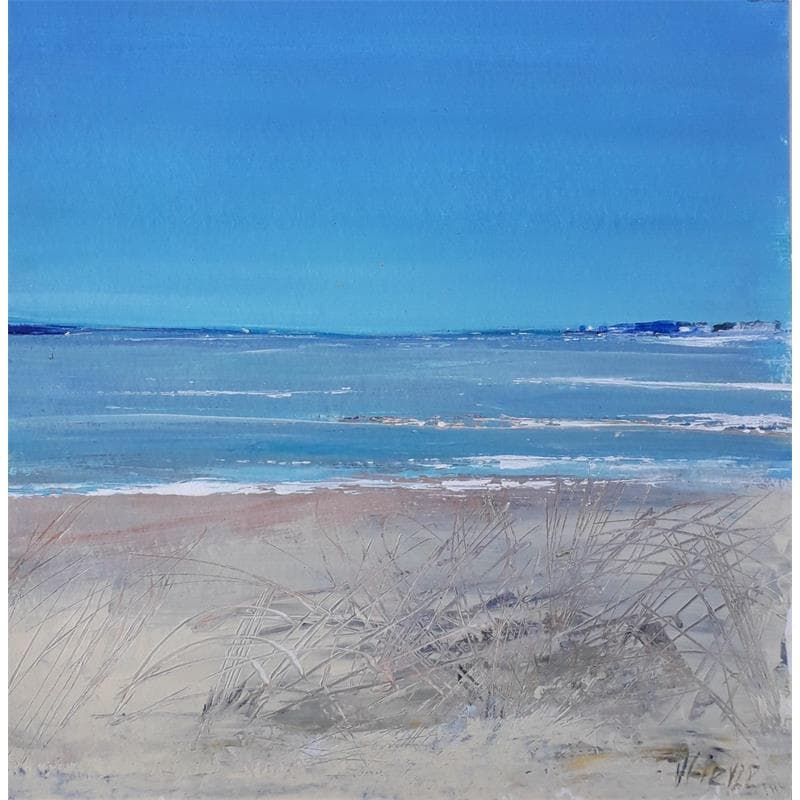 Painting La mer est calme by Fièvre Véronique | Painting Figurative Acrylic Marine