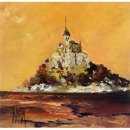 Painting St Michel, le mont by Dupin Dominique | Painting Figurative Oil Landscapes