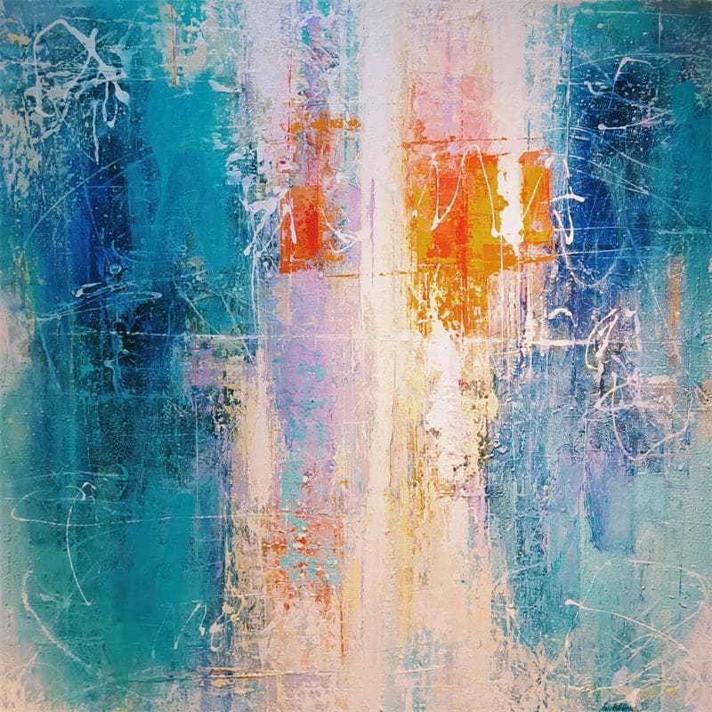 Painting Blue Dream by Silveira Saulo | Painting Abstract Acrylic Minimalist