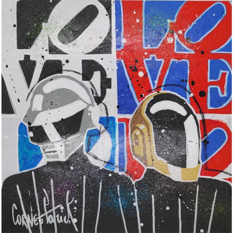 Painting Daft Punk forever by Cornée Patrick | Painting Pop art Acrylic Pop icons