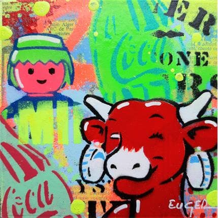 Painting Red by Euger Philippe | Painting Pop art Mixed Pop icons