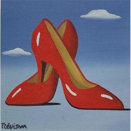 Painting Red Woman by Trevisan Carlo | Painting Surrealist Acrylic