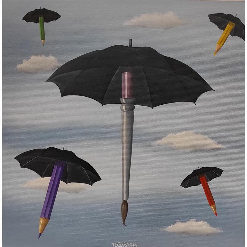 Painting Creativity in the sky by Trevisan Carlo | Painting Surrealism Oil