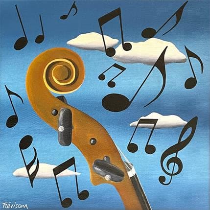 Painting Music break by Trevisan Carlo | Painting  Oil