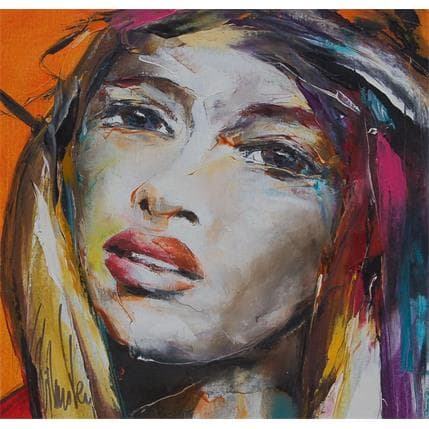 Painting manon by Vey Christian | Painting Acrylic Portrait