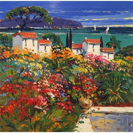 Painting Floraison Estivale by Corbière Liisa | Painting Figurative Oil Landscapes