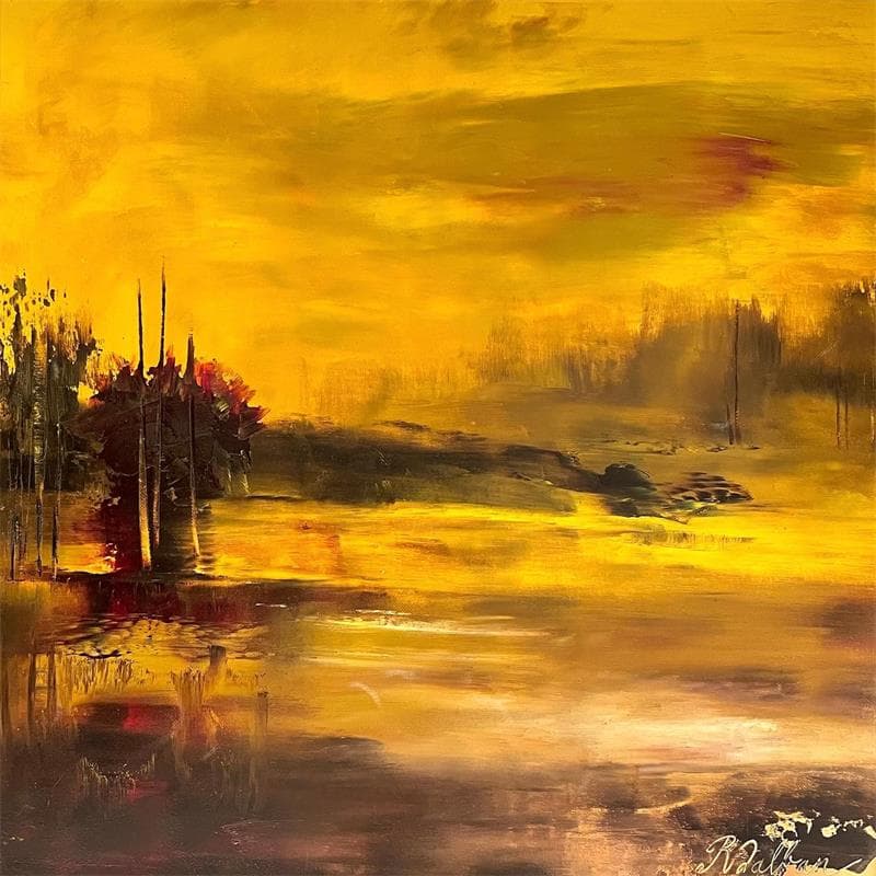 Gemälde Ardante von Dalban Rose | Gemälde Art brut Landschaften Öl