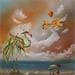 Painting Le Flament by Valot Lionel | Painting Surrealist Acrylic Life style Animals