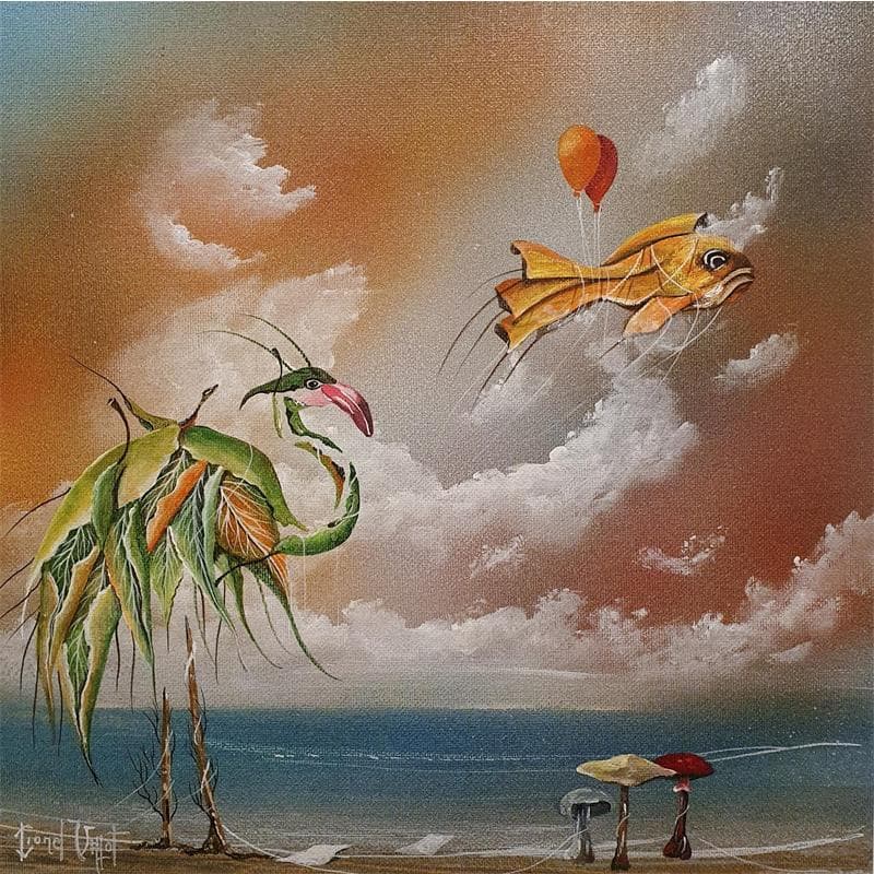 Painting Le Flament by Valot Lionel | Painting Surrealist Acrylic Life style Animals