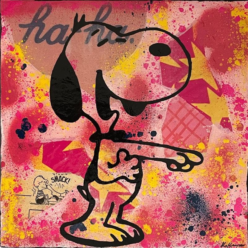 Painting Snoopy haha by Kikayou | Painting Graffiti